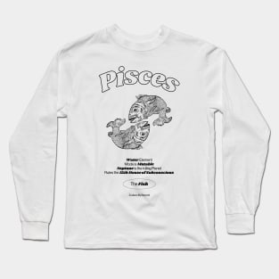 Pisces Zodiac Design Long Sleeve T-Shirt